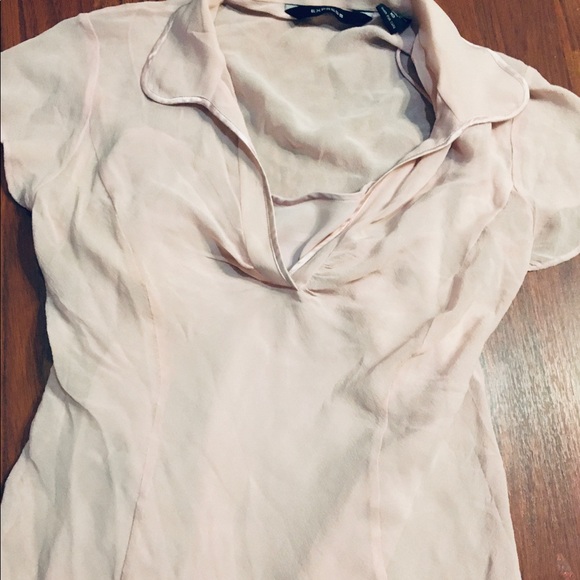 Express Tops - Express, sz 10, blouse, 100% silk, pale light pink